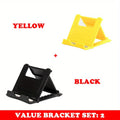 Universal Foldable Desk Phone & Tablet Stand | 6 Angles Phone & Tablet Stand PRIMED Black Yellow