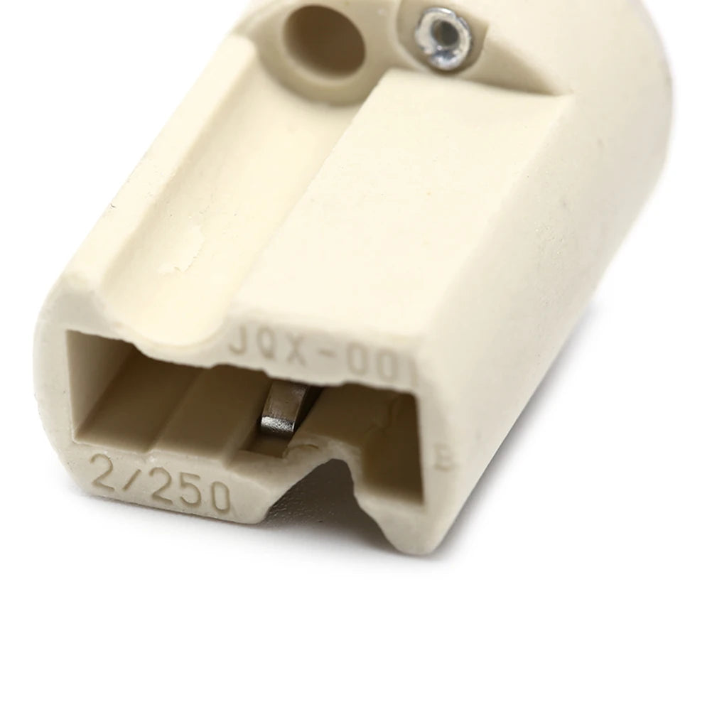 5-Pack G9 Ceramic Lamp Holder Socket 110-220V 3A with Lead Wire Lamp Holder Socket PRIMED