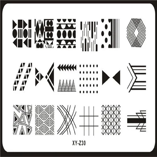 MAFANAILS Nail Art Stamping Plate – Multi-Design Stencil XY-Z Nail Stamping Plate PRIMED 30