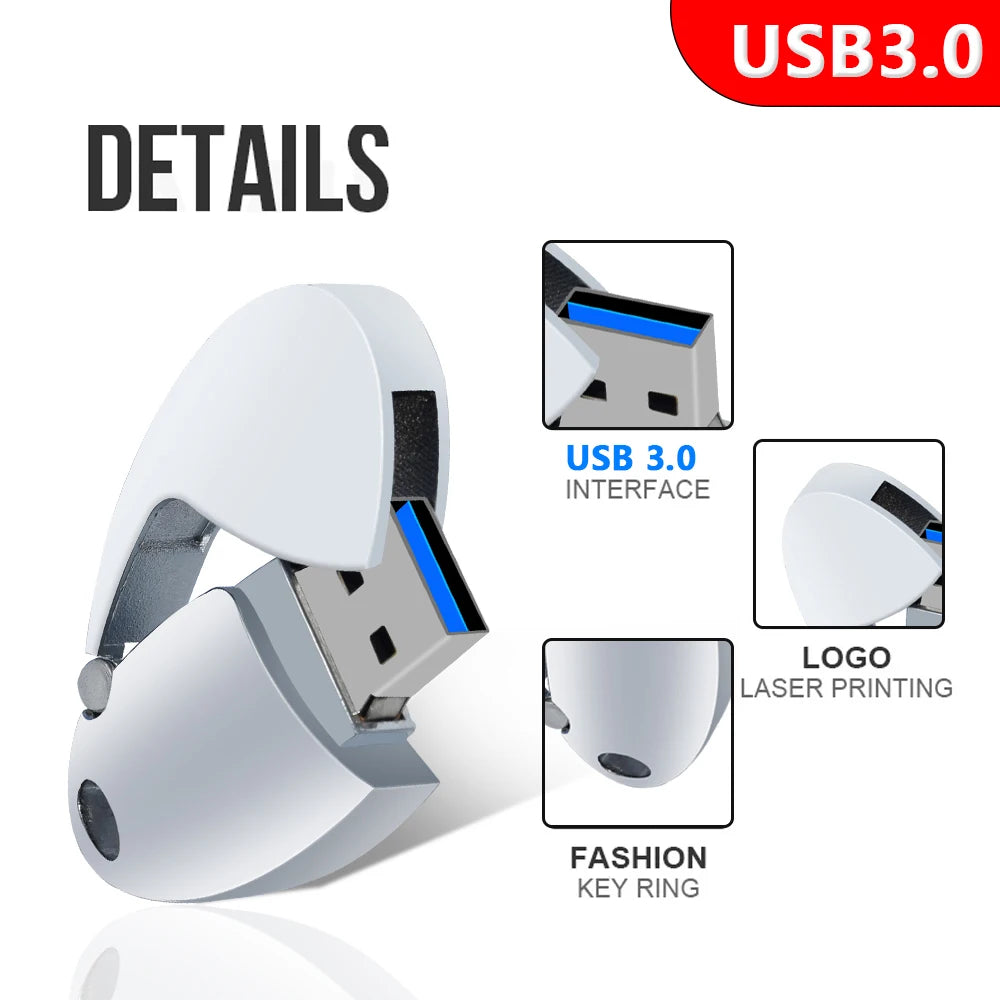 Rotating USB 3.0 Flash Drive 8GB–128GB with Key Chain USB Flash Drive PRIMED