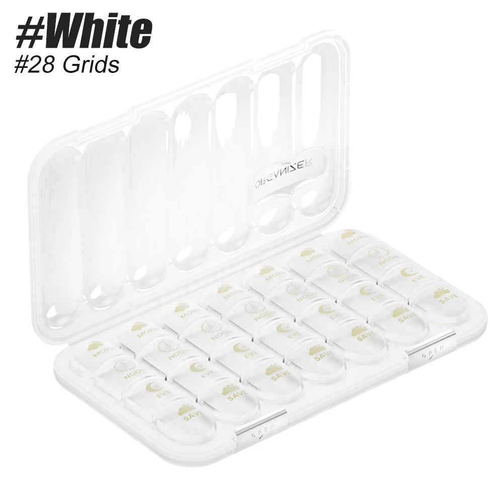 Weekly Pill Organizer 3-4x Daily | Moisture-Proof Travel Pill Box