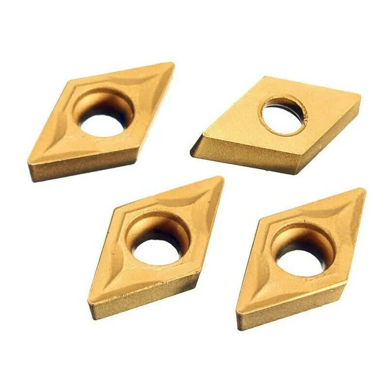 DCMT070204 YBC251 Gold Carbide Inserts 7×7×2mm 10 Pack Carbide Lathe Inserts PRIMED China Mainland