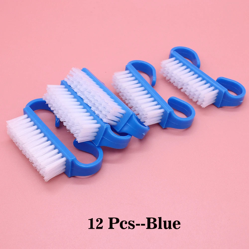 JEARLYU 12-Pack Nail Cleaning Brush Set – Salon Grade Manicure