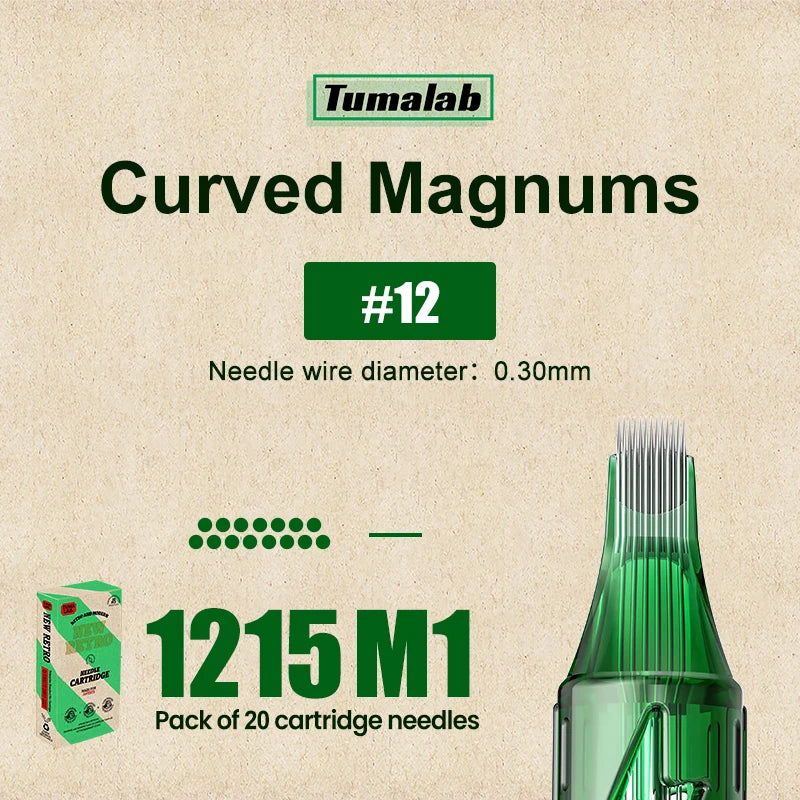 TUMAlab Tattoo Cartridge Needles 20PCS – Stainless Steel