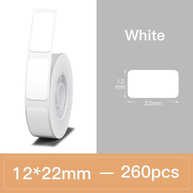 Niimbot Thermal Label Paper Roll – D11 D110 D101 Waterproof Thermal Label Roll PRIMED White 12-22mm