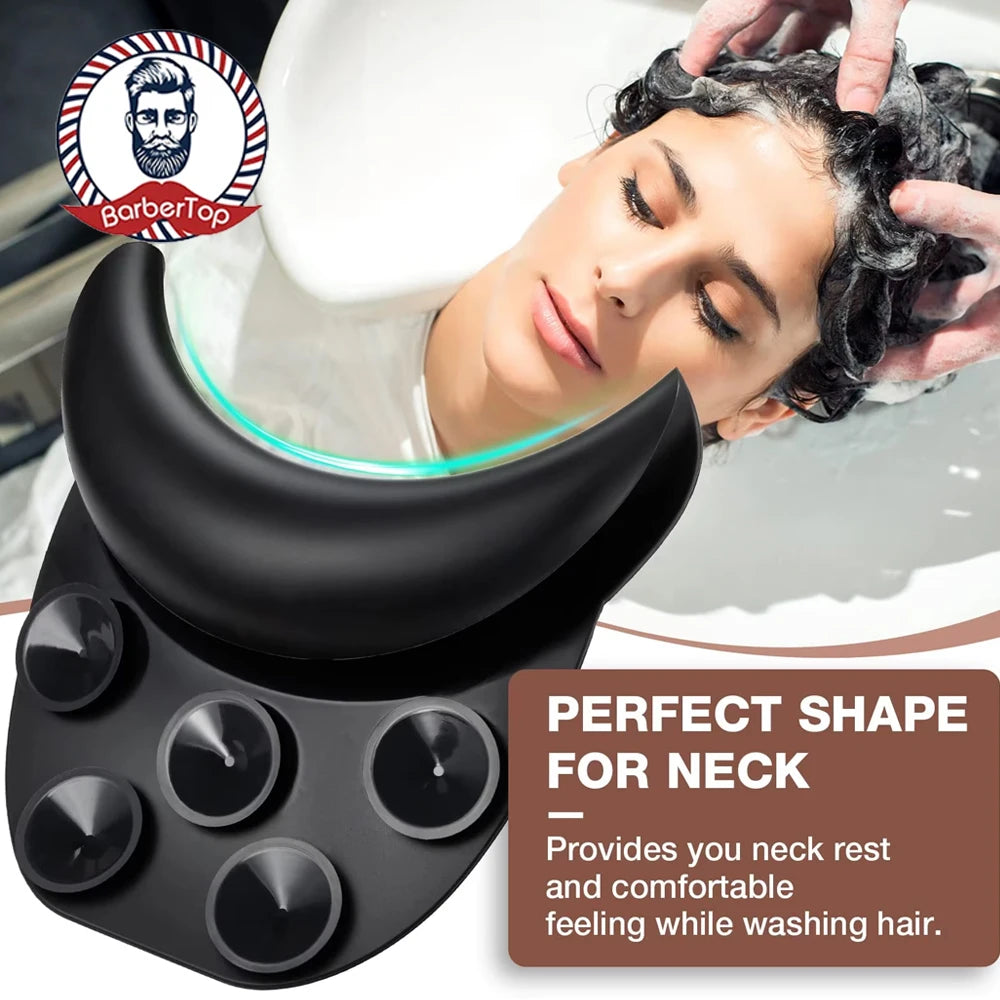 Silicone Shampoo Bowl Neck Rest Cushion | Suction Cup Pillow