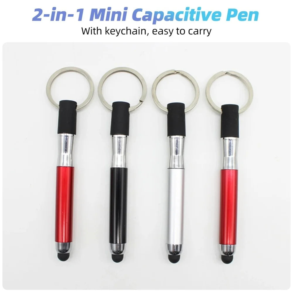 Mini 2-in-1 Stylus & Ballpoint Pen with Keychain | All Phones Stylus Ballpoint Pen PRIMED