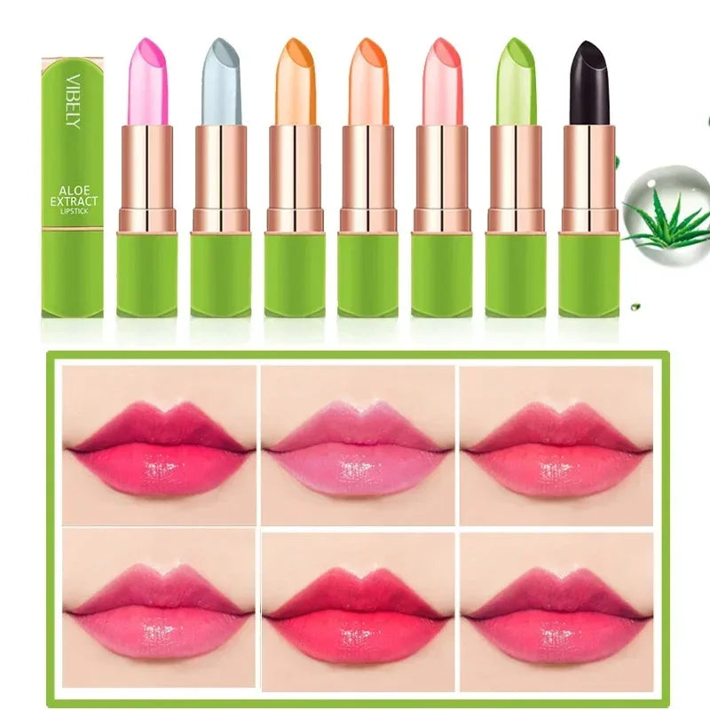 Aloe Vera Color Changing Lip Balm – PH Reactive Moisturizing Gloss Color Changing Lip Balm PRIMED