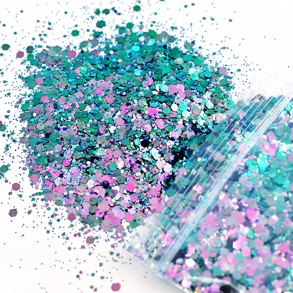 Mermaid Nail Art Glitter 50g – Chameleon Hexagon Sequins