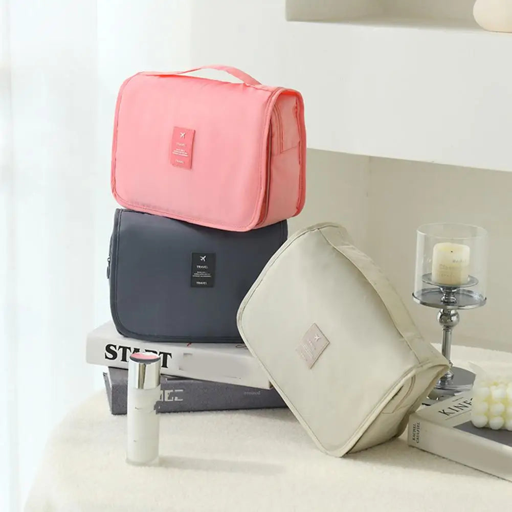 Travel Makeup Bag with Hook – Waterproof Toiletry Organizer