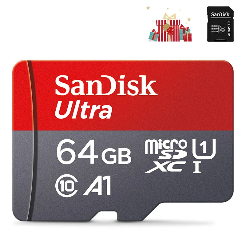SanDisk Ultra microSD Card 32–256GB A1 U3 with SD Adapter Micro SD Card PRIMED 64 GB