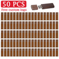 50-Pack Custom Logo Wooden USB Flash Drives 4GB–128GB USB Flash Drive PRIMED 4GB Walnut wood no box