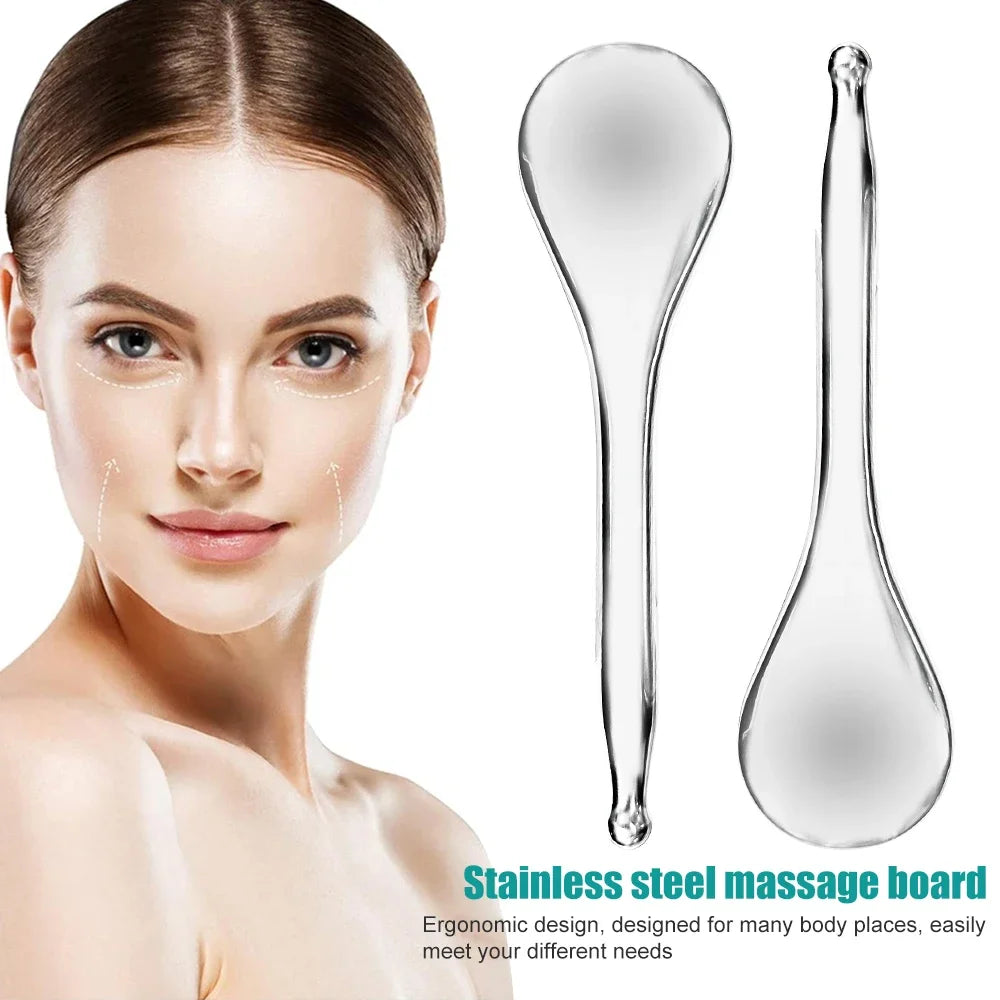 Stainless Steel Gua Sha Tool – Face, Neck & Body Massager Gua Sha Massager PRIMED