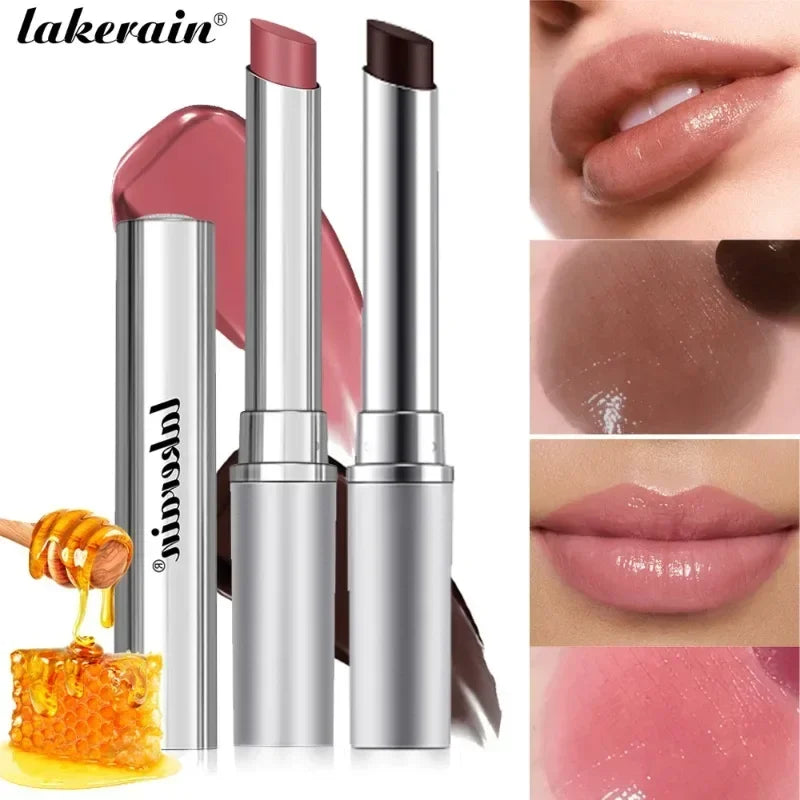 Black Honey Tinted Lip Balm – Moisturizing Plumping Stick Tinted Lip Balm PRIMED Black And Pink-2Pcs
