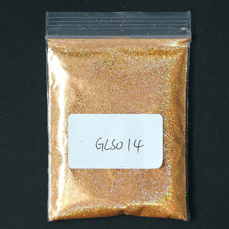 Holographic Nail Glitter Powder 10g – Silver & Gold Laser