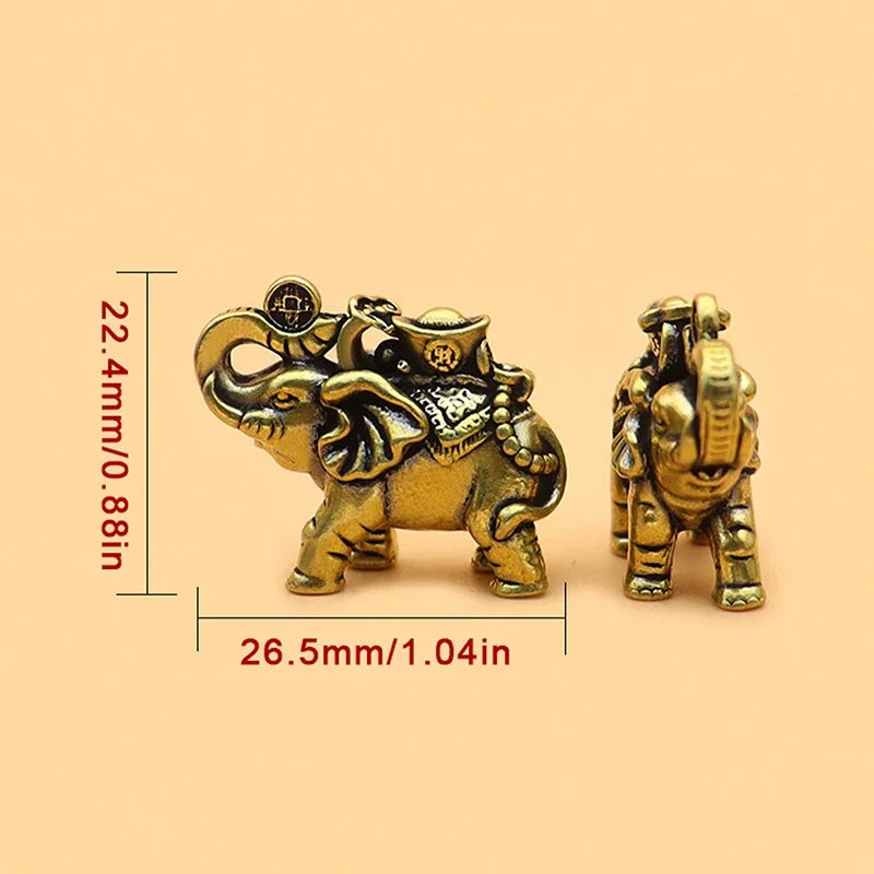 Brass Elephant Mini Figurine – Lucky Desk & Home Décor