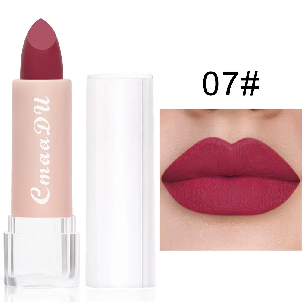 Velvet Matte Lipstick – Long-Lasting Waterproof, 15 Shades