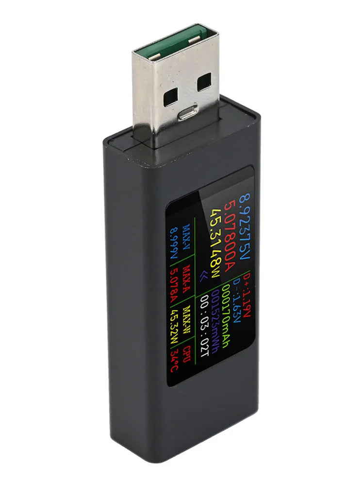 USB-A Tester KWS-MX23 | 1.06" IPS Display, 0–12A, 0–360W USB Power Tester PRIMED