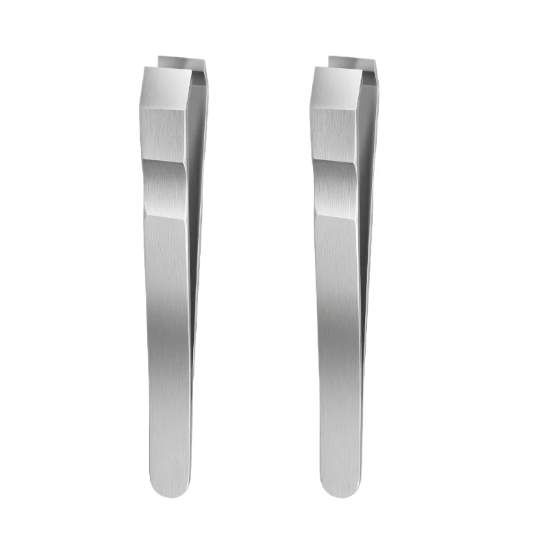 Wide Flat Mouth Stainless Steel Eyebrow & Beard Tweezers
