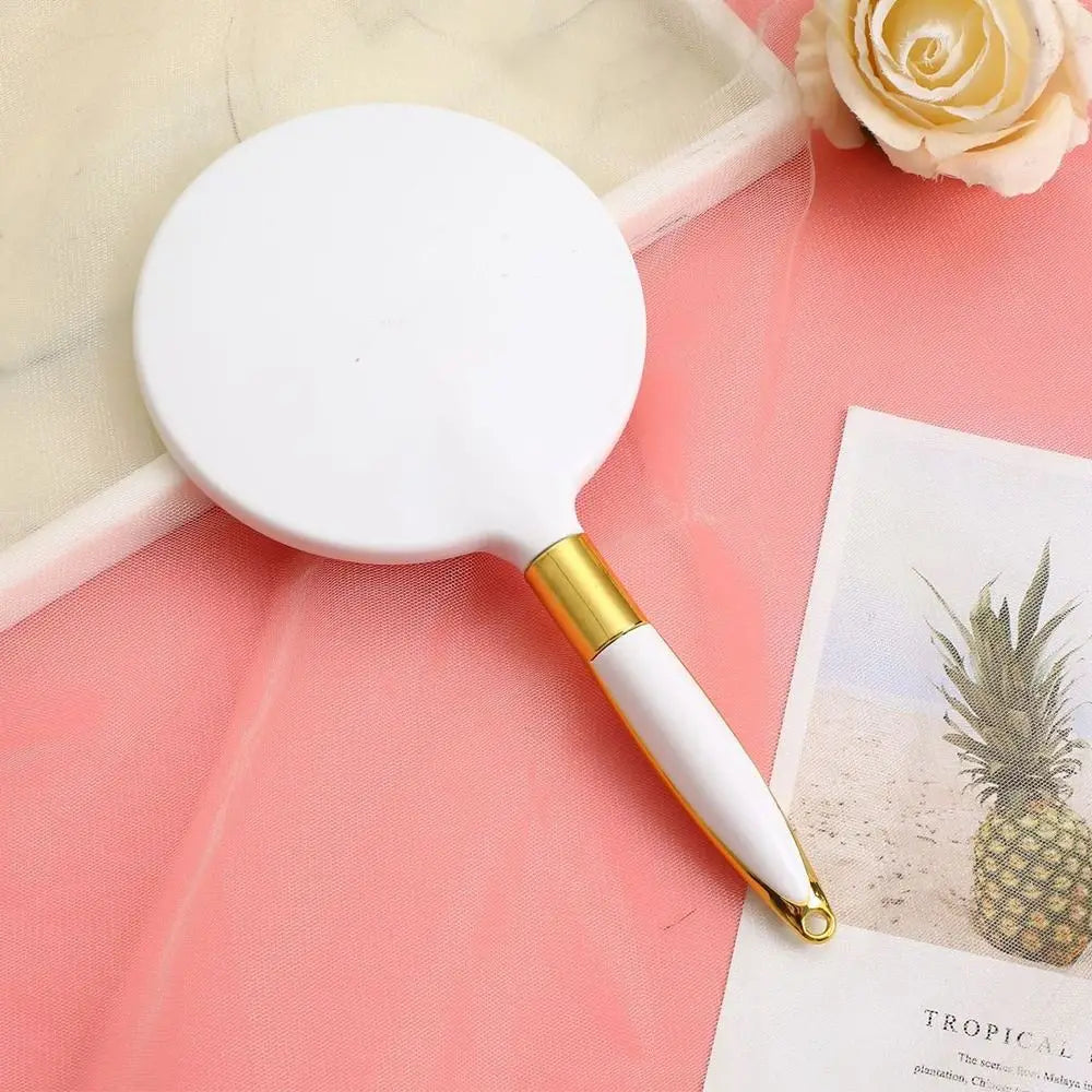 Vintage Handheld Vanity Mirror with Handle – Makeup & Salon