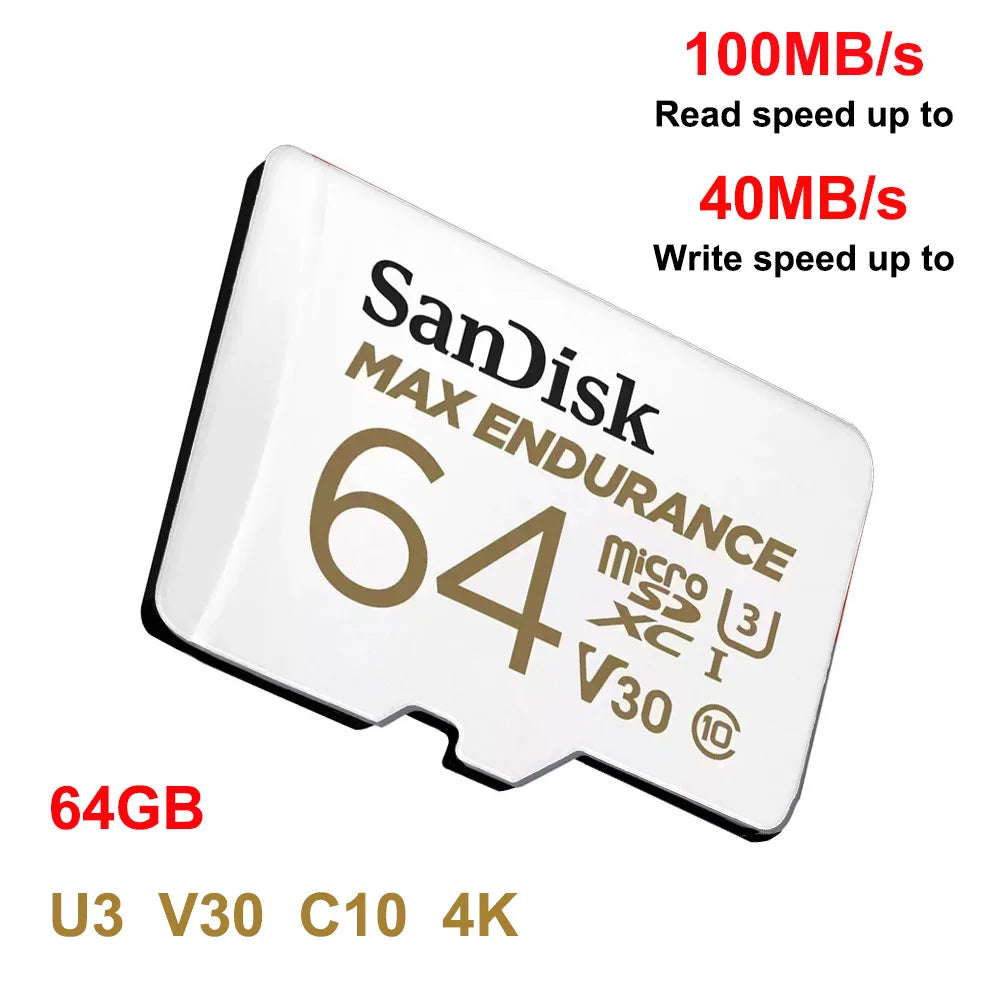 SanDisk MAX ENDURANCE MicroSD 32GB–256GB U3 4K Dash Cam MicroSD Memory Card PRIMED 64GB
