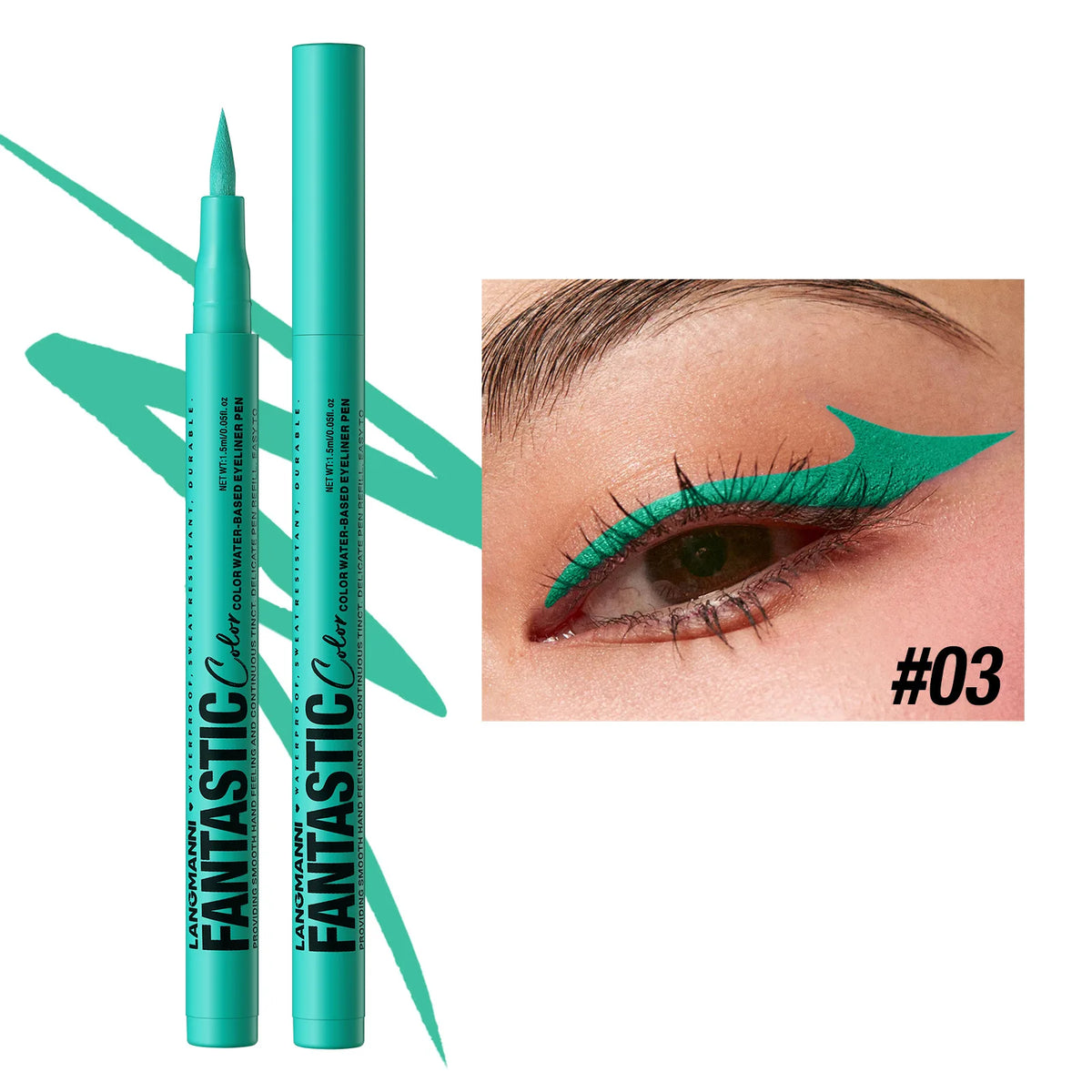 Waterproof Liquid Eyeliner Pen – 12 Matte Colors