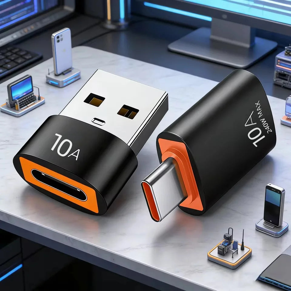 USB-A to USB-C OTG Adapter 240W – Fast Charge & Data Transfer USB-C OTG Adapter PRIMED