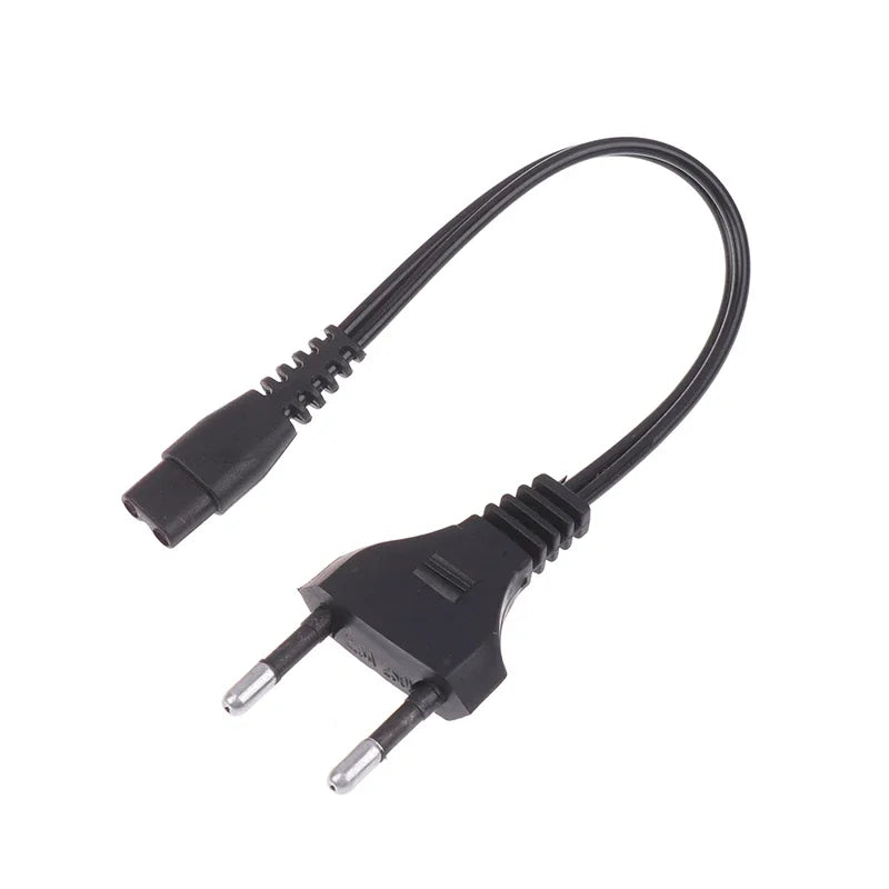 EU Plug Double-Hole Flashlight Charging Cable 22cm 220V/110V Flashlight Charger Cable PRIMED