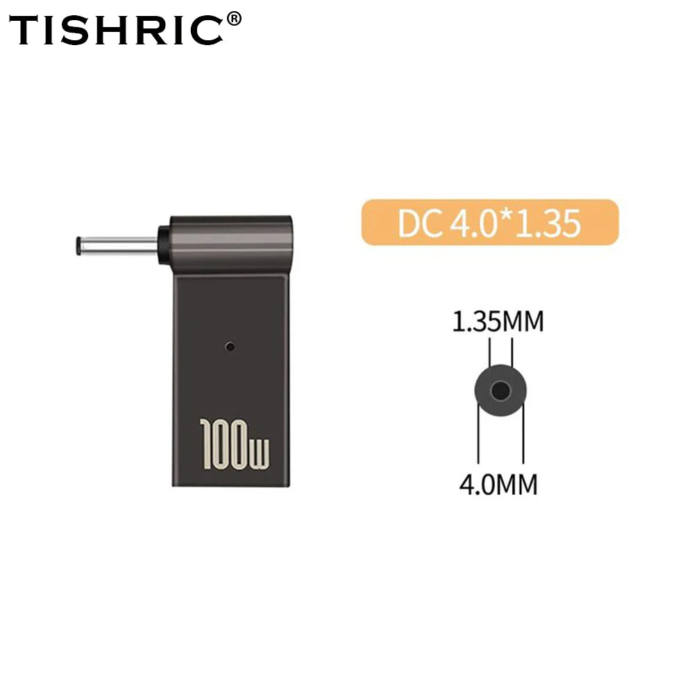 TISHRIC 100W USB-C to DC Laptop Power Adapter | Lenovo HP Dell