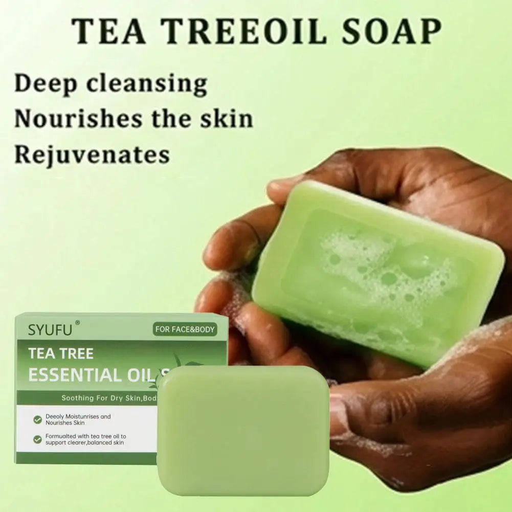 Green Tea Tree Oil Exfoliating Bar Soap – Face & Body Cleanser Exfoliating Bar Soap PRIMED