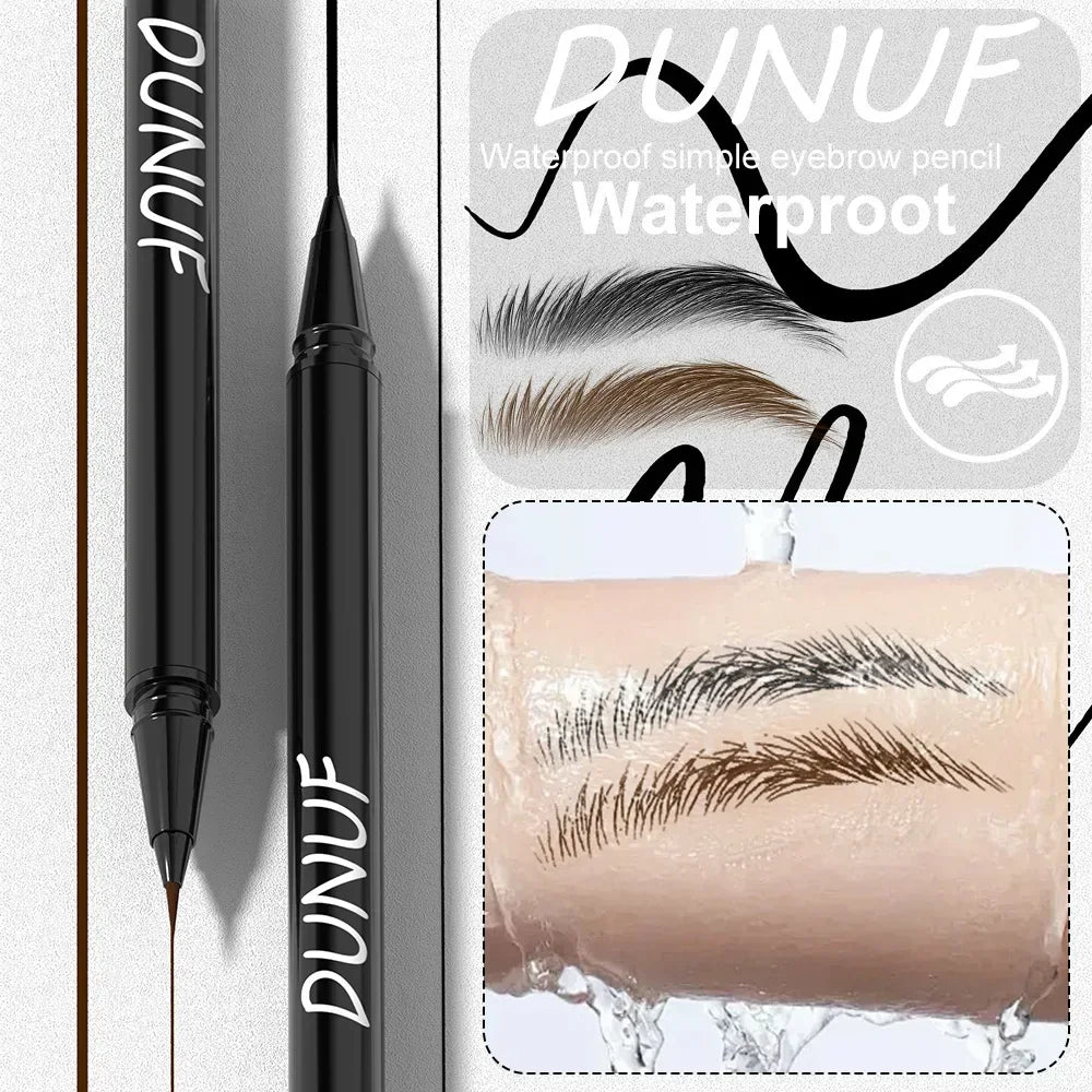 Ultra-Fine Waterproof Liquid Eyebrow Pencil – Black & Brown Liquid Eyebrow Pencil PRIMED