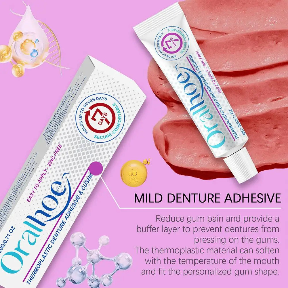 Thermoplastic Denture Adhesive – Reusable Silicone Fix 20g