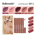 Lakerain Velvet Matte Lip Glaze Set – 5 Shades, Waterproof Matte Lip Glaze Set PRIMED 1