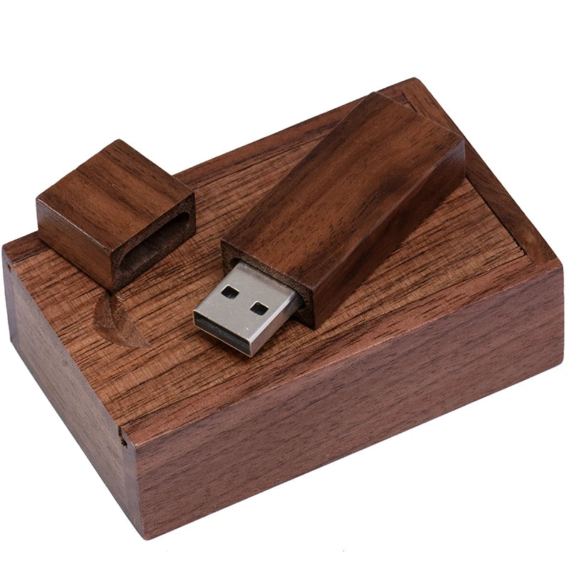 Wooden USB Flash Drive Walnut & Maple | 4GB–64GB Pen Drive