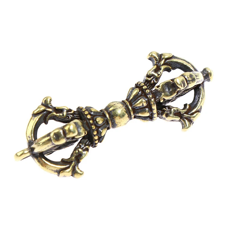 Tibetan Brass Dorje Vajra Ornament | Buddhist Desk Decor