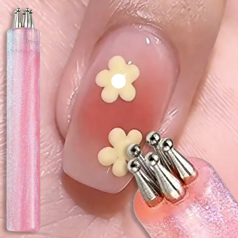 5-Petal Nail Art Dotting Tool | DIY Flower Manicure Pen Nail Art Dotting Tool PRIMED