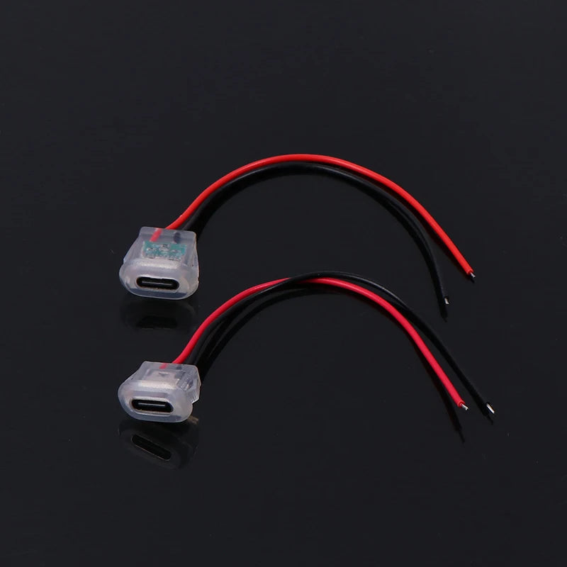 Waterproof USB-C Female Connector Jack with LED Panel