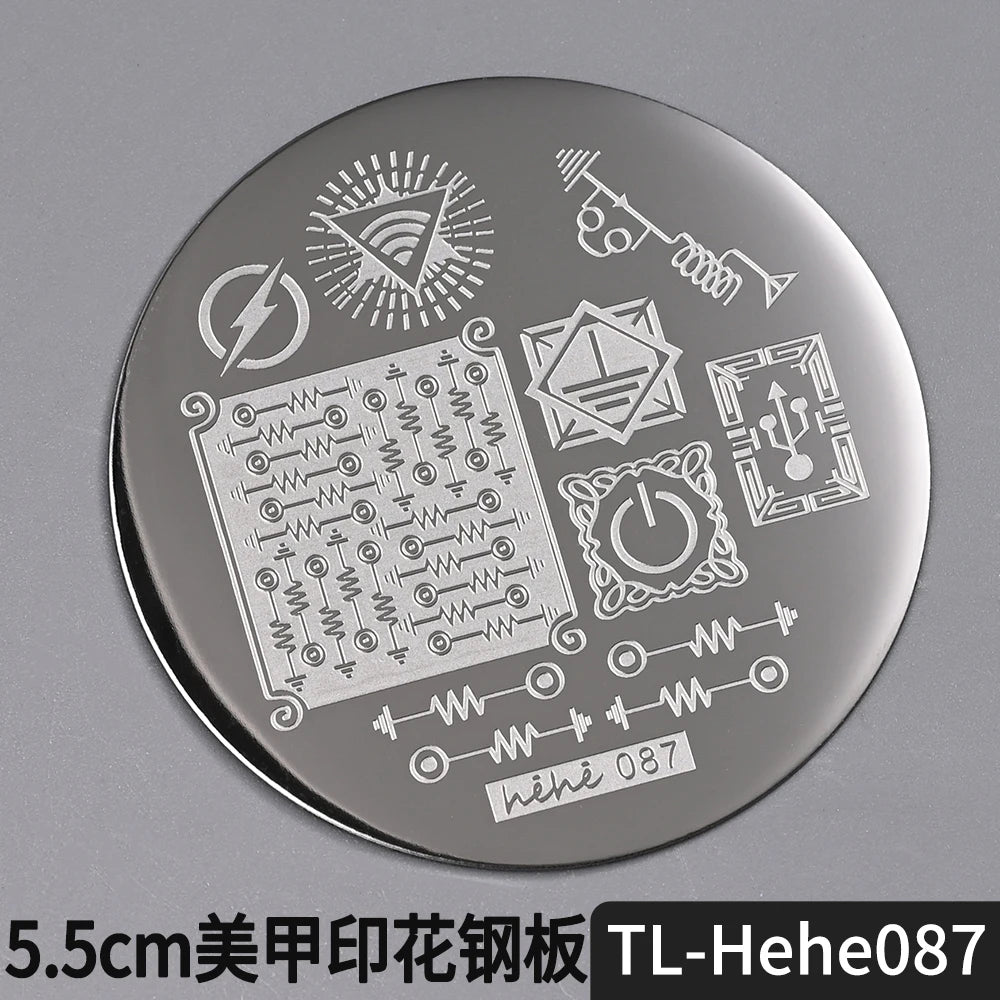 Nail Stamping Plate 5.5cm – Butterfly Flower Lace Stencil