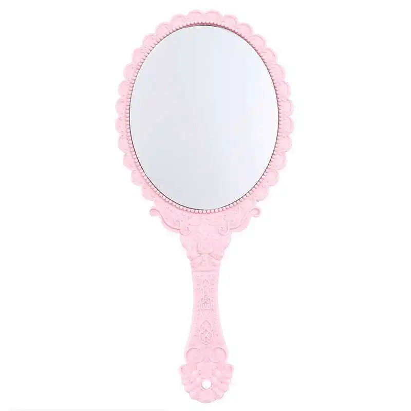 Vintage Handheld Makeup Mirror – Portable Travel Mirror