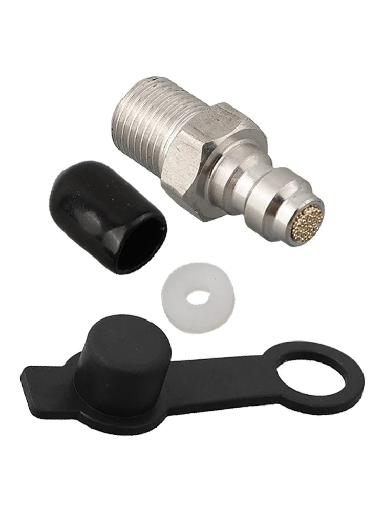 M10x1 Pneumatic Quick Coupler 8mm Stainless Steel + Dust Cap