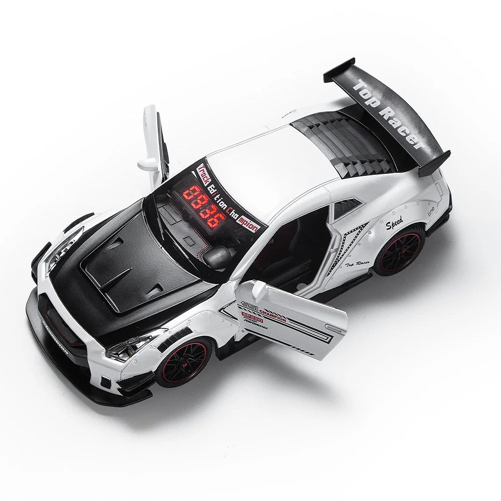 Sports Car Alarm Clock – Engine Sound, LED Lights & Mist Sprayer