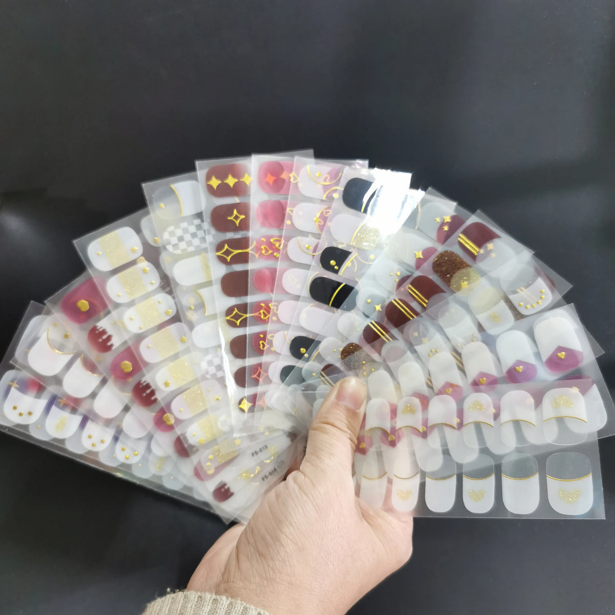Semi-Cured Gel Nail Wraps Pink Tulip Floral | 16 Tips/Sheet