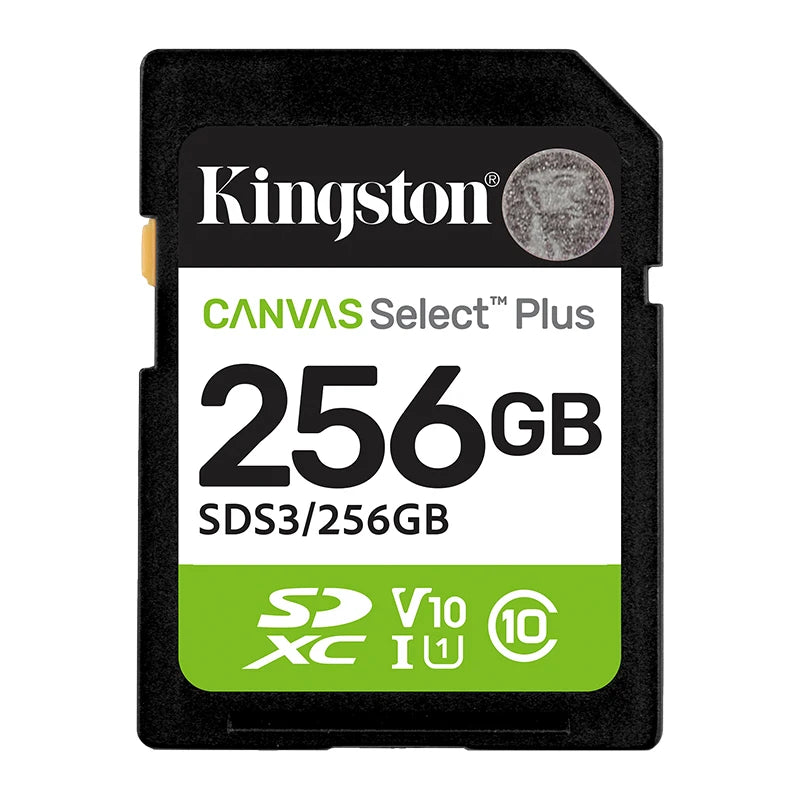 Kingston Canvas Select Plus SD Card 64GB–1TB | SDXC UHS-I SD Memory Card PRIMED SDS3 256GB