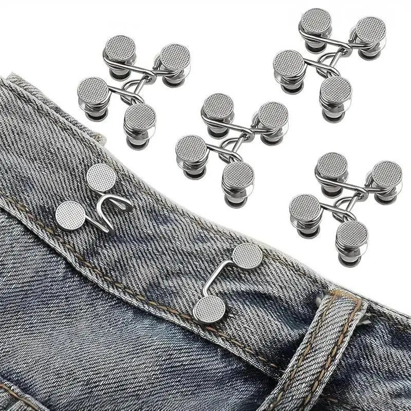 No-Sew Waist Tightener Button Pins for Jeans & Pants