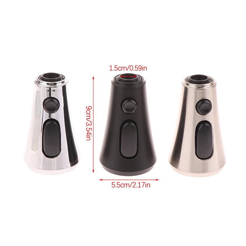 3-Function Kitchen Faucet Sprayer Head Replacement – 9 Nozzles Faucet Sprayer Head PRIMED