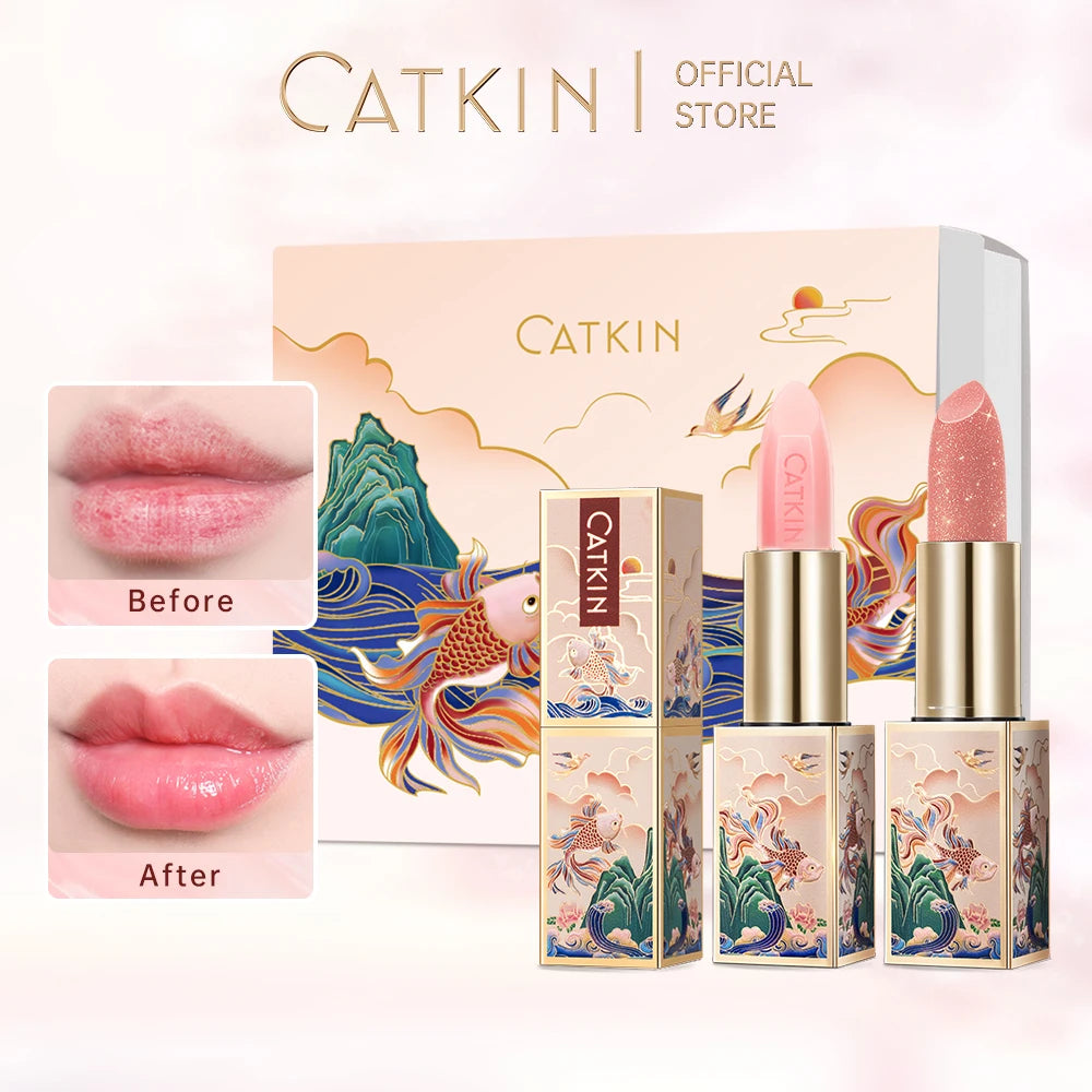 CATKIN Moonlight Colour-Changing Lip Balm Set of 3 | pH Glow Colour-Changing Lip Balm PRIMED