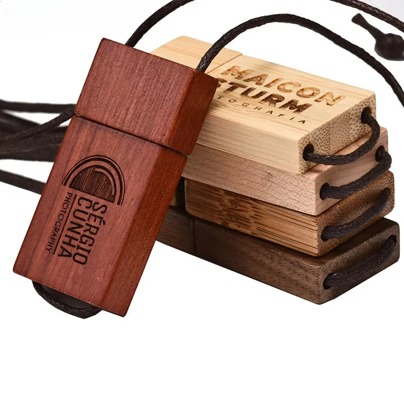Wooden USB Flash Drive Custom Logo | 4GB–128GB Pen Drive