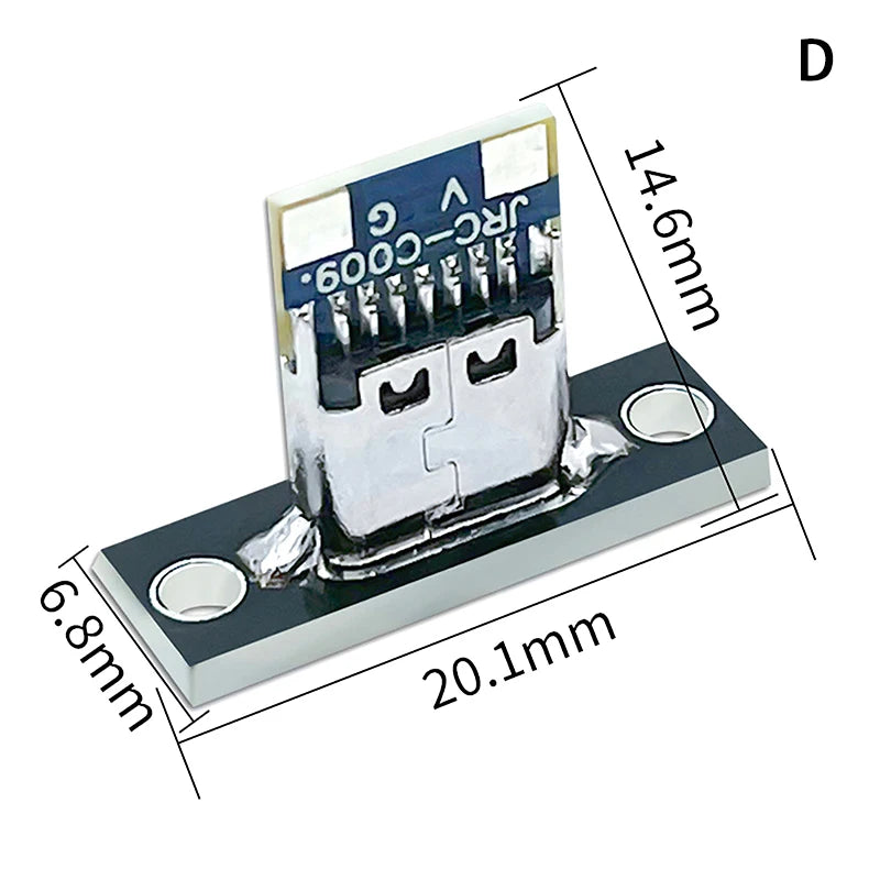 USB 3.1 Type-C Female Socket Connector Jack with Fixing Plate