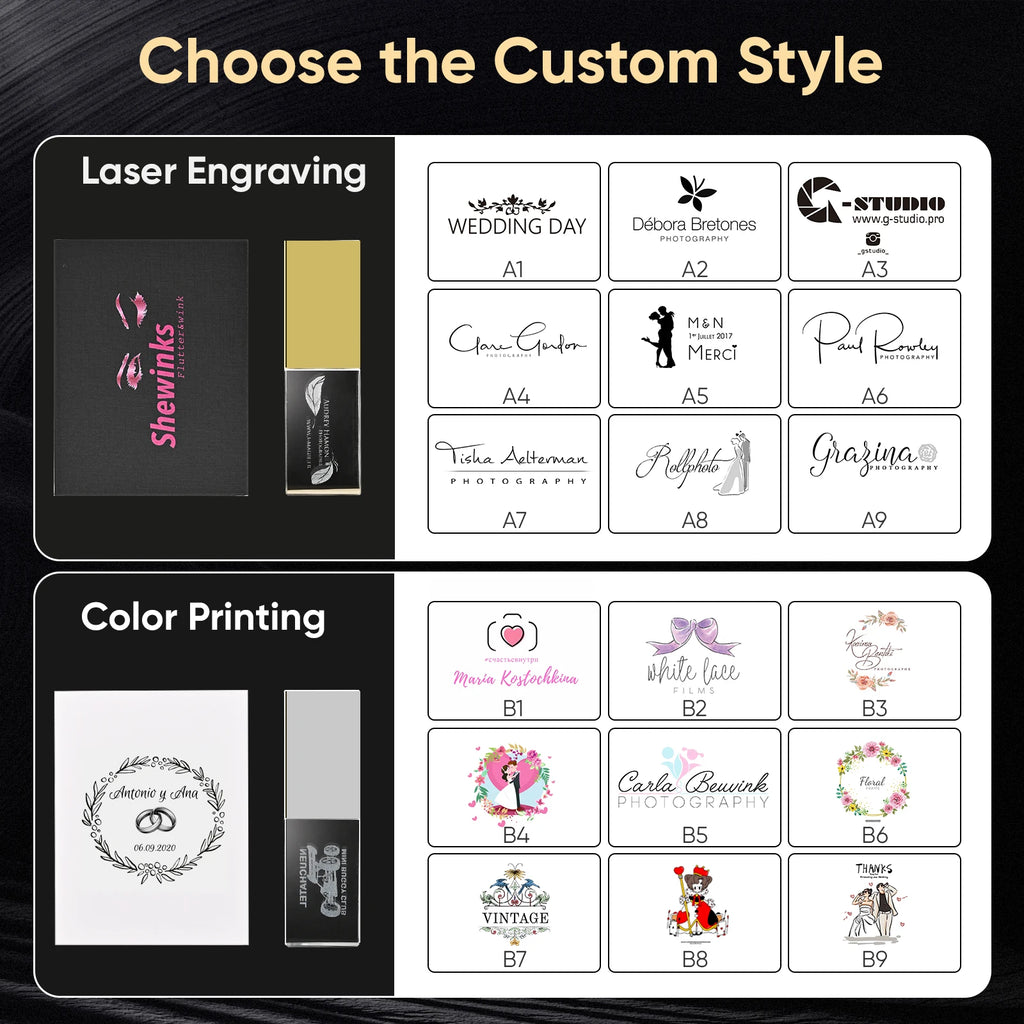 JASTER Crystal USB Flash Drive | Custom Logo Gift 4GB–64GB Crystal USB Flash Drive PRIMED