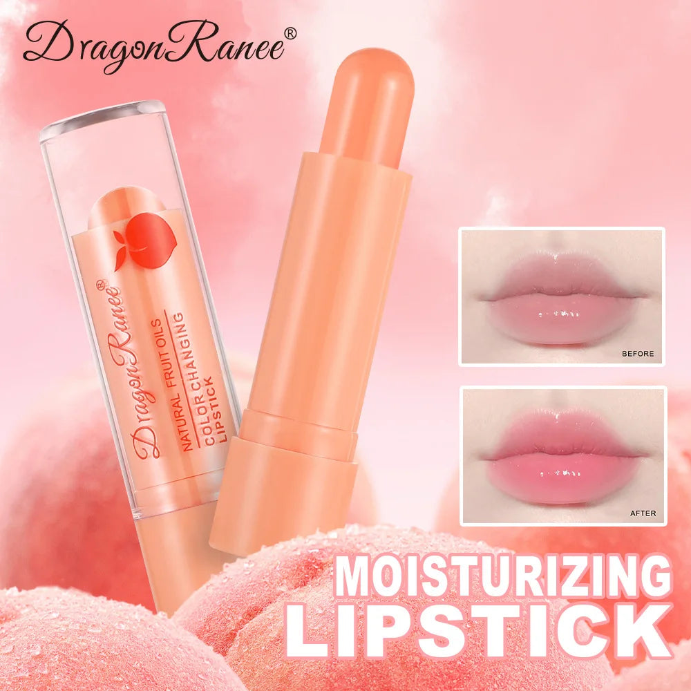 Dragon Ranee Color Changing Lip Balm Tint – Peach Orange Color Changing Lipstick PRIMED